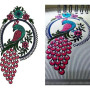 Europen Style Peacock Embroidery Design