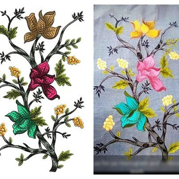 Flower Tree Embroidery Design 21594