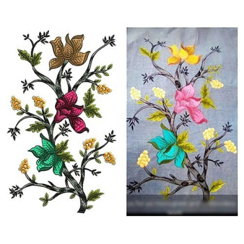 Flower Tree Embroidery Design 21594