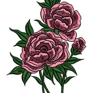 Simple Rose Embroidery Design