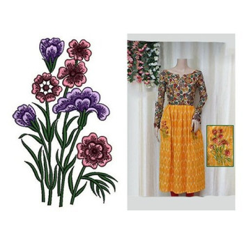 Morning Glory Flower Patch Embroidery Design 21611