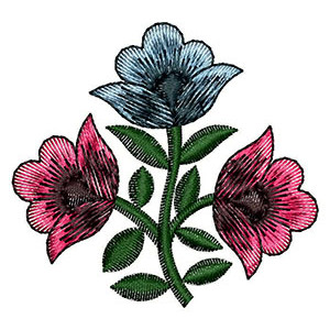 Fancy And Attractive Flower Patch Embroidery Design 21612