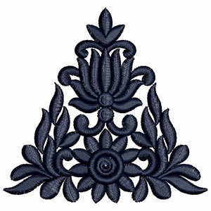 Lovely Lotus Shape Patch Embroidery Design 21644