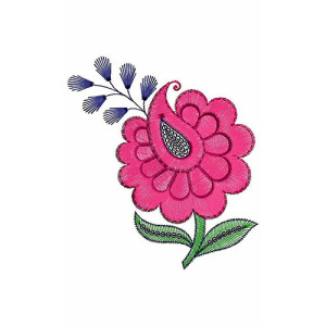 Paisley Rubber Embroidery Patch Design