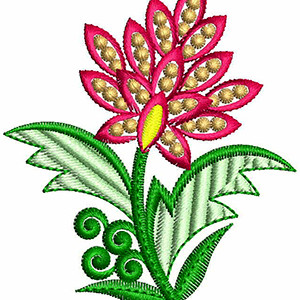 Botany Flower Biology Embroidery Design 21700