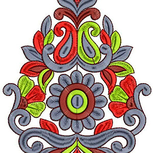 Flower Paisley Tree Embroidery Design 21733