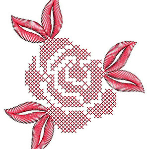 Rest In Peace Rose Machine Embroidery 21784