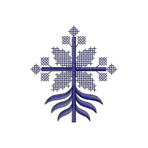 Poinsettia & Holly Cross Stitch Embroidery 21786