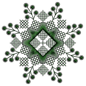 German Folk Art Pillowcase Embroidery 21788