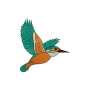 King Fisher Embroidery Design 21797