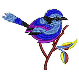 Blue Bird Embroidery Design 21879