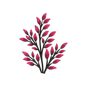 Leaf Tree Embroidery Artwork 21950