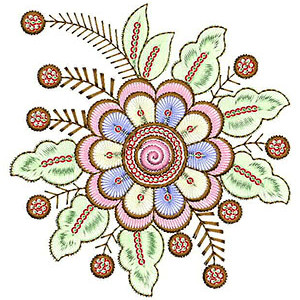 Bridal Zardozi Look Embroidery Patch Design