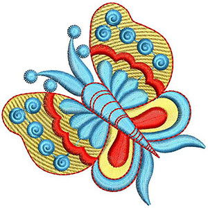 Butterfly Embroidery Pattern Machine 22011