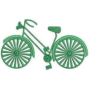 Bicycle Applique Embroidery Design 22067