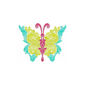 Butterfly Applique Embroidery Design 22070