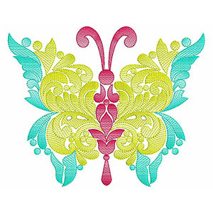 Butterfly Applique Embroidery Design 22070