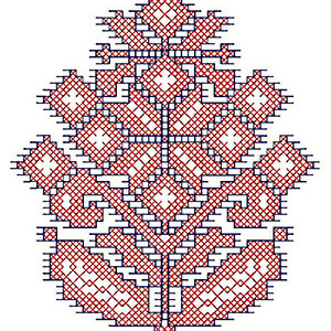 Cross Stitch Applique Embroidery Design 22073