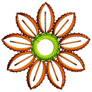 Mirror Work Patch  Embroidery Design 22075