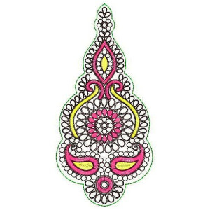 Exclusive West Bengal Saree | Cording Patch Embroidery Design