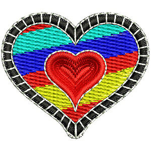 Heart Embroidery Design 22193
