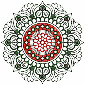 Circle Applique Embroidery Design 22198