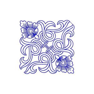 Square Applique Embroidery Design 22201