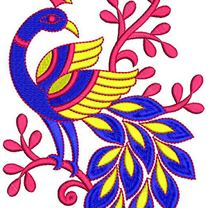 Art Decor Peacock Embroidery Design 22204