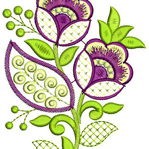 Fantastic Flower Embroidery Design 22299