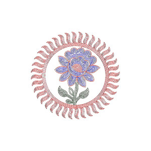 Sun Rose Embroidery Design 22303