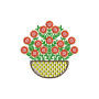 Flower Pot Embroidery Design 22446