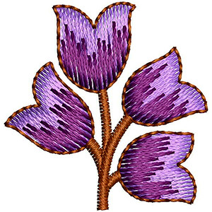 Tulips Flower Embroidery Design 22469