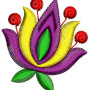 Single Flower Embroidery Design 22564