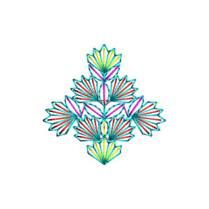 Kashmiri Style Applique Embroidery Design 22595