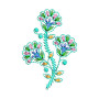 Clematis Flower Embroidery Design 22637