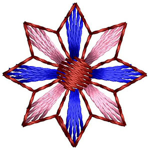 Satin Flower Embroidery Design 22639