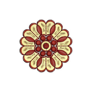 Crystal Rhinestone Applique Embroidery Design 22649