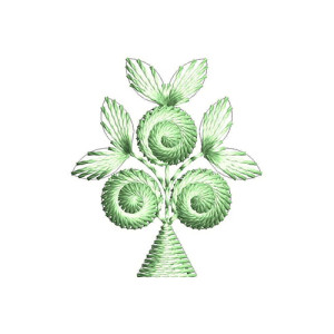 Small Mindi And Leaf Embroidery Design 22652