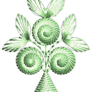 Small Mindi And Leaf Embroidery Design 22652