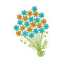Bouquet Applique Embroidery Design 22691