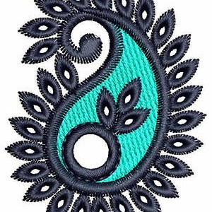 Traditional Mehndi Applique Embroidery Design 22697