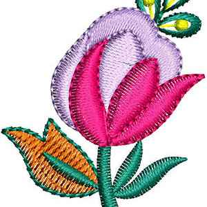 Spring Flower Embroidery Design 22719