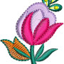 Spring Flower Embroidery Design 22719