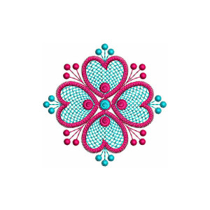 Hart Shape Applique Embroidery Design 22729