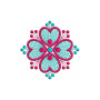 Hart Shape Applique Embroidery Design 22729
