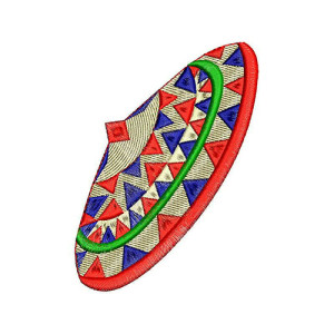 Assamese Japi Embroidery Design 22773