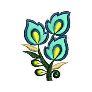 Peacock Feather Patch Embroidery Design 22815