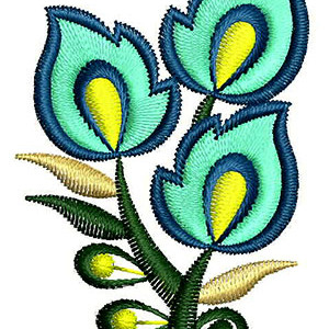 Peacock Feather Patch Embroidery Design 22815