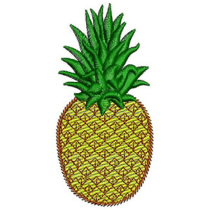 Pineapple Embroidery Design 22818