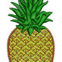 Pineapple Embroidery Design 22818